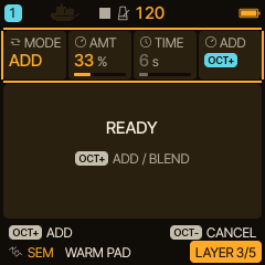 ADD on the actual Caravel firmware display